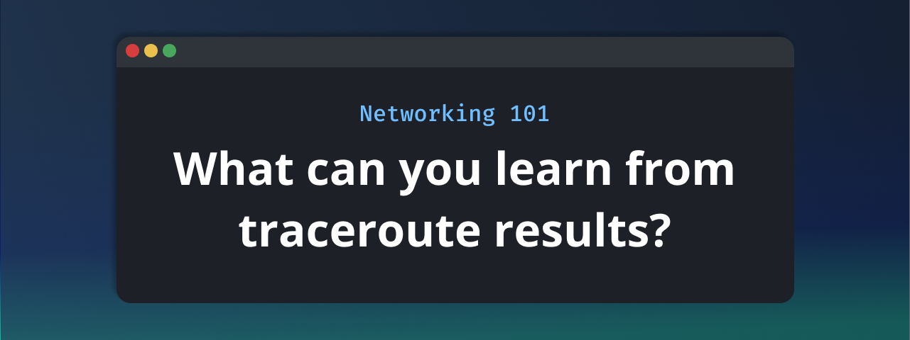 round trip times traceroute