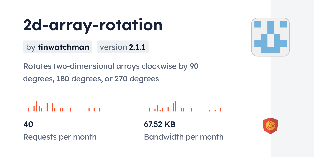 2d-array-rotation CDN by jsDelivr - A CDN for npm and GitHub