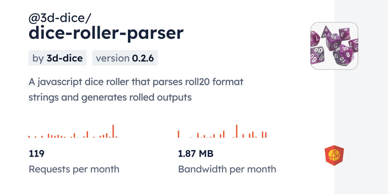 @3d-dice/dice-roller-parser CDN by jsDelivr - A CDN for npm and GitHub
