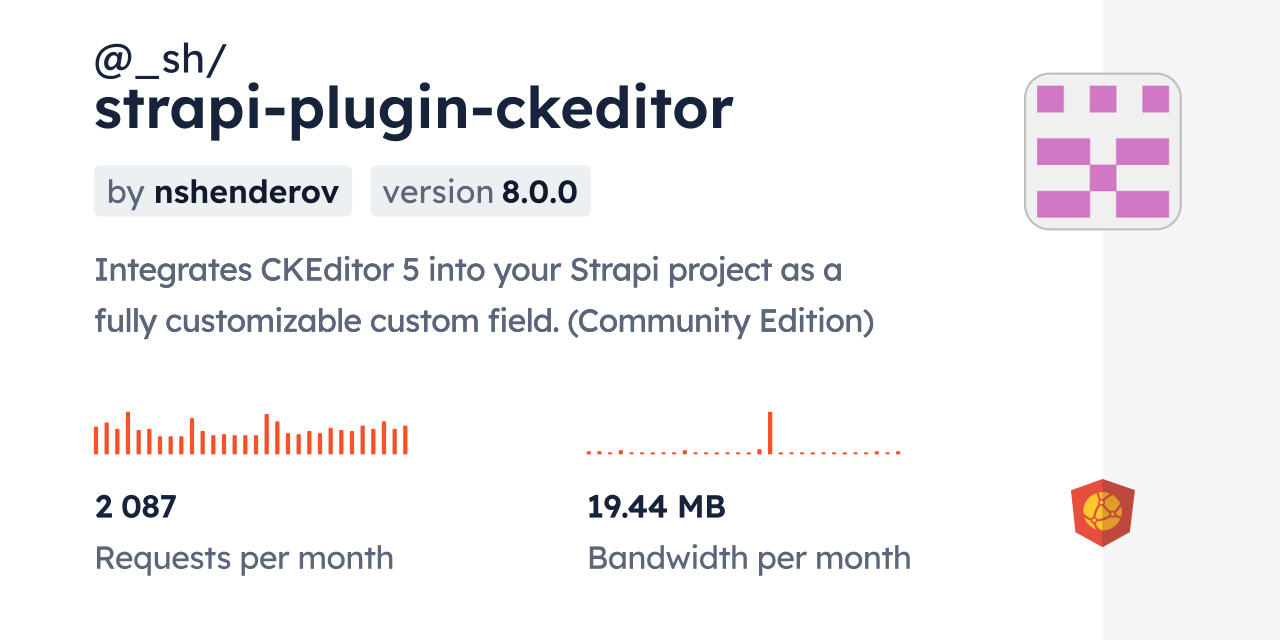@_sh/strapi-plugin-ckeditor CDN by jsDelivr - A CDN for npm and GitHub