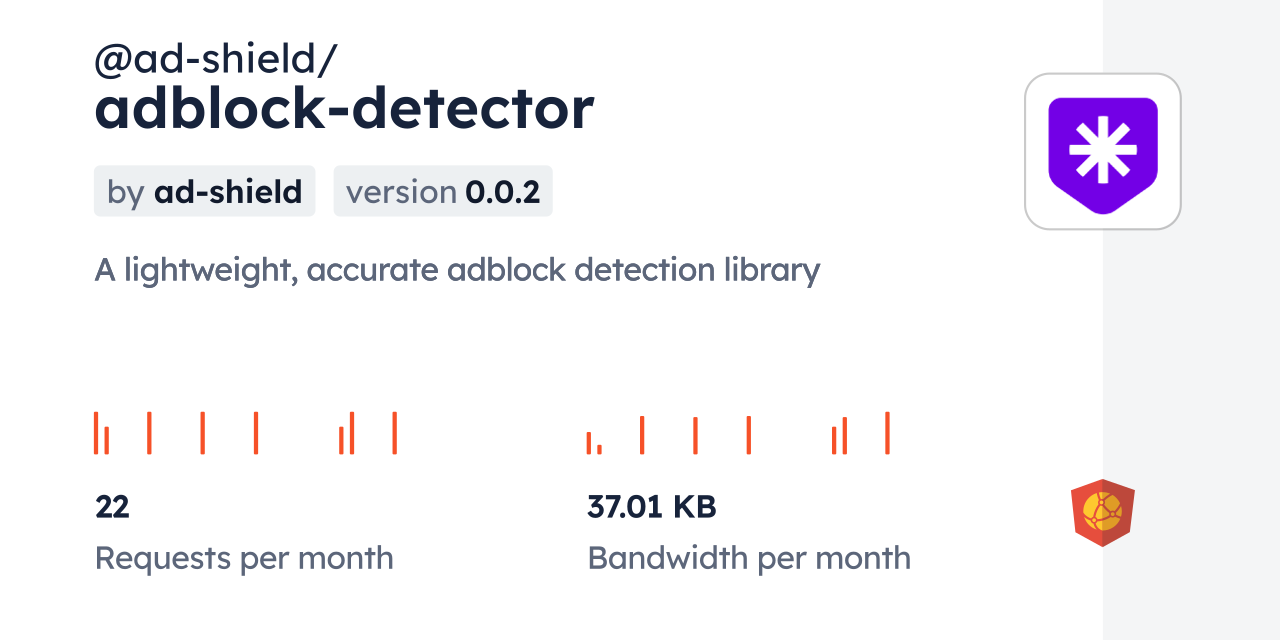 @ad-shield/adblock-detector CDN by jsDelivr - A CDN for npm and GitHub
