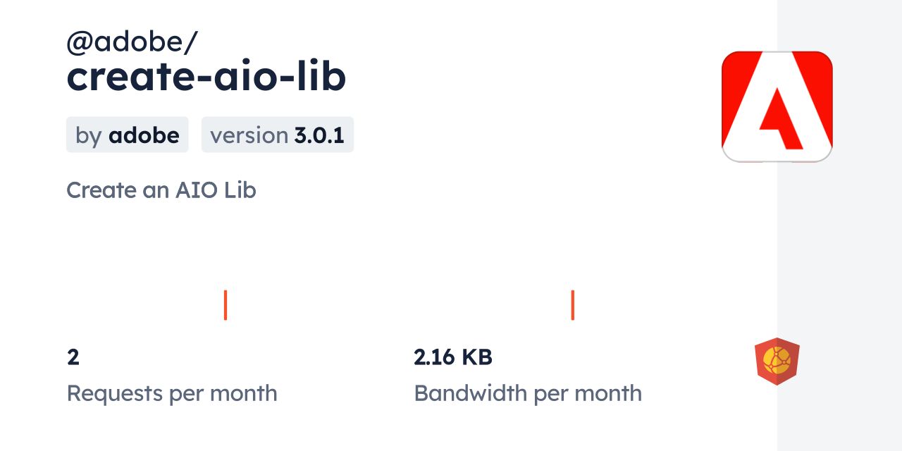 @adobe/create-aio-lib CDN by jsDelivr - A CDN for npm and GitHub