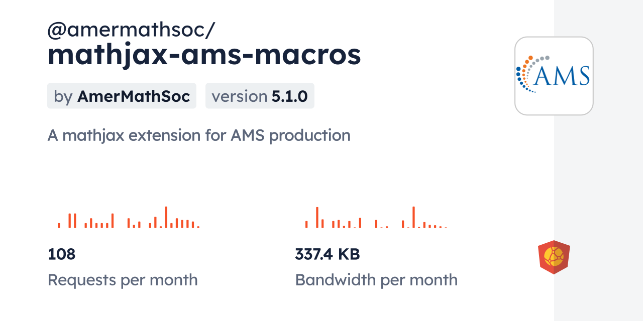 @amermathsoc/mathjax-ams-macros CDN by jsDelivr - A CDN for npm and GitHub
