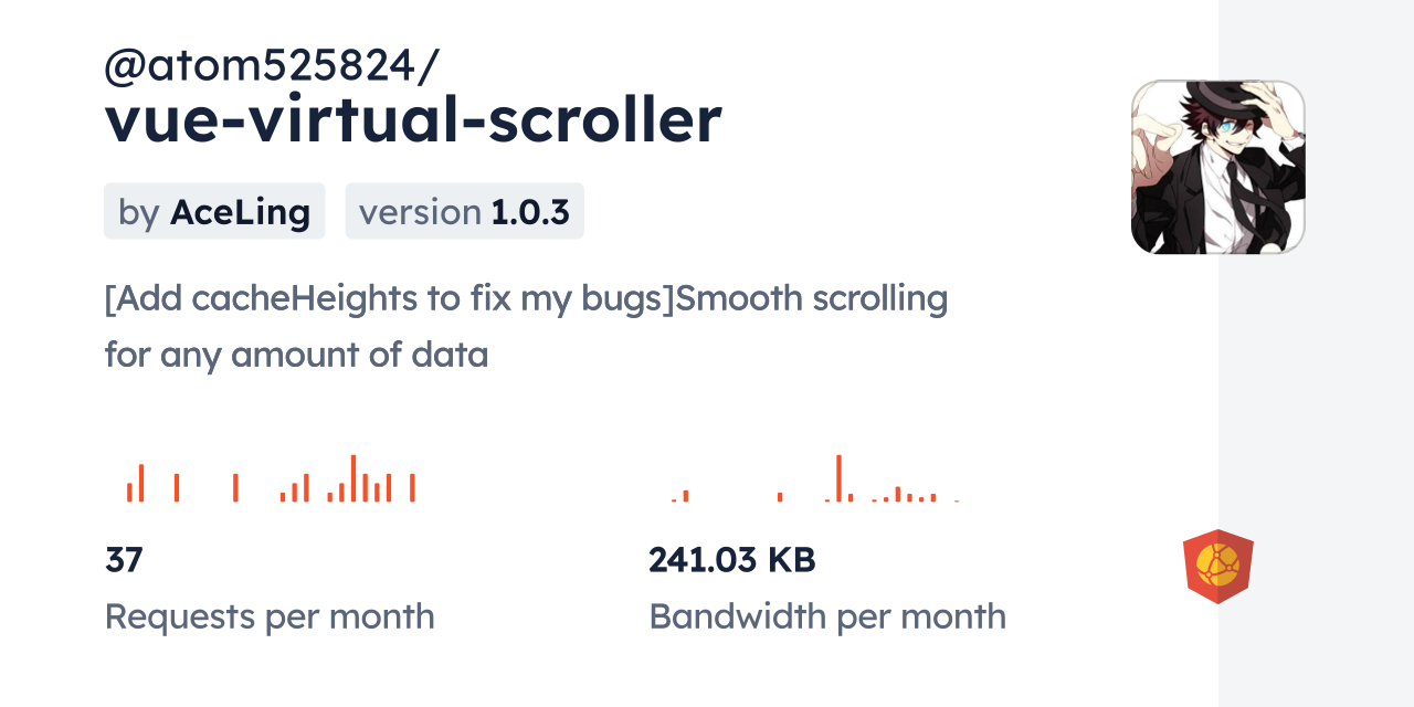 @atom525824/vue-virtual-scroller CDN by jsDelivr - A CDN for npm and GitHub