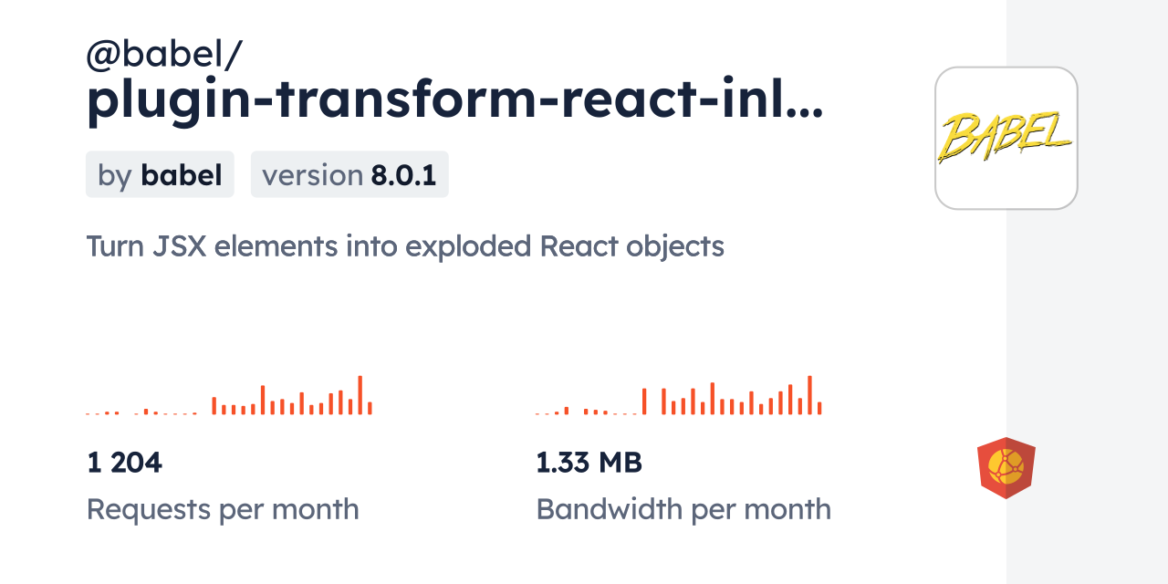 @babel/plugin-transform-react-inline-elements CDN by jsDelivr - A CDN ...