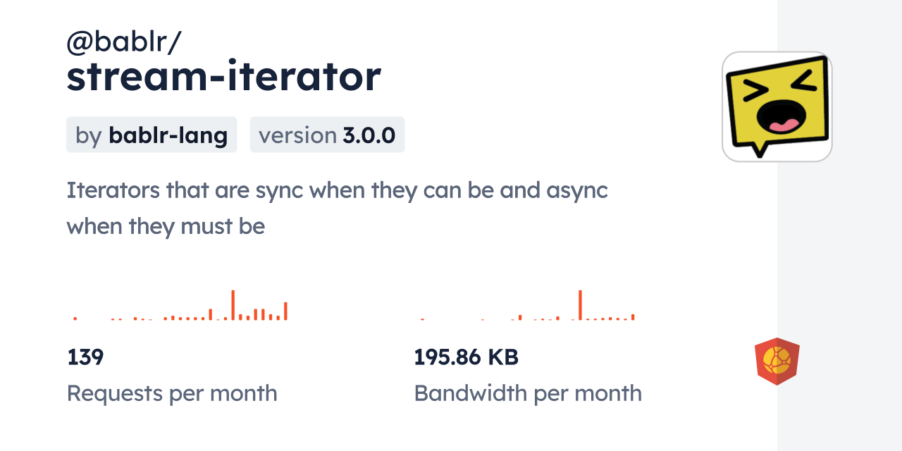 @bablr/stream-iterator CDN by jsDelivr - A CDN for npm and GitHub