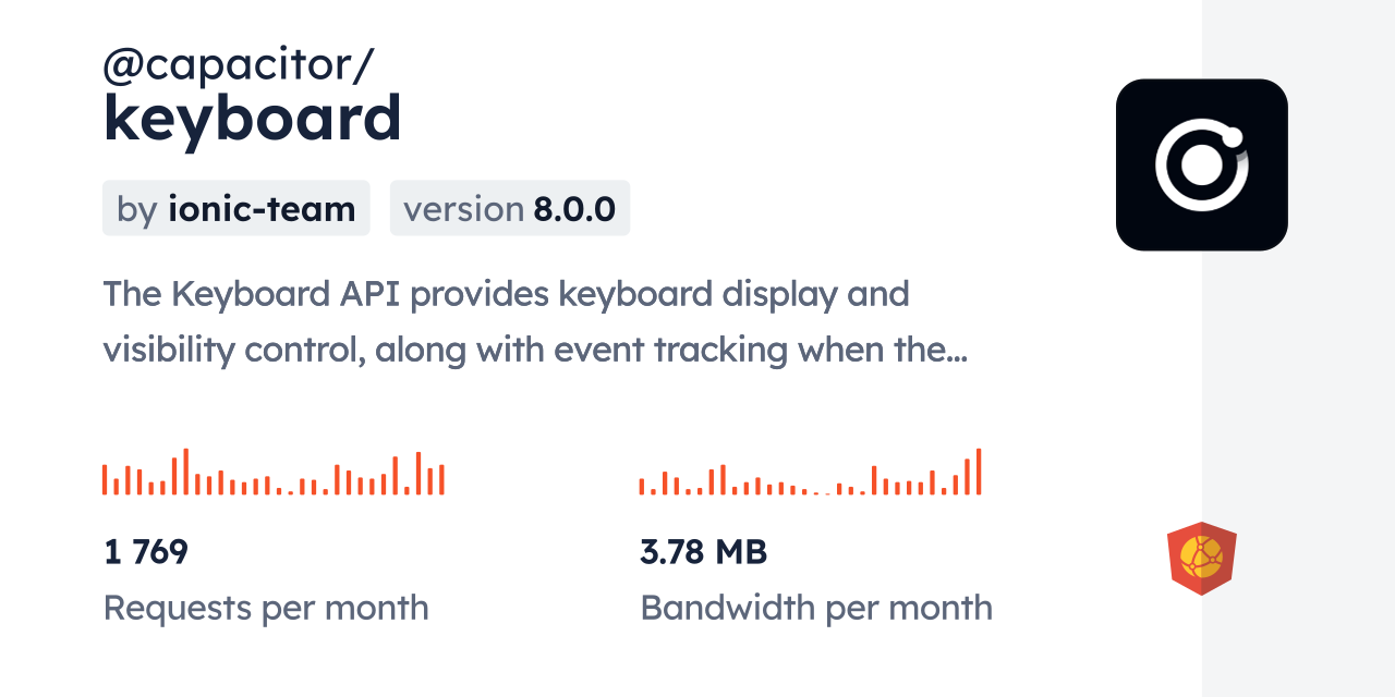capacitor/keyboard CDN by jsDelivr A CDN for npm and GitHub