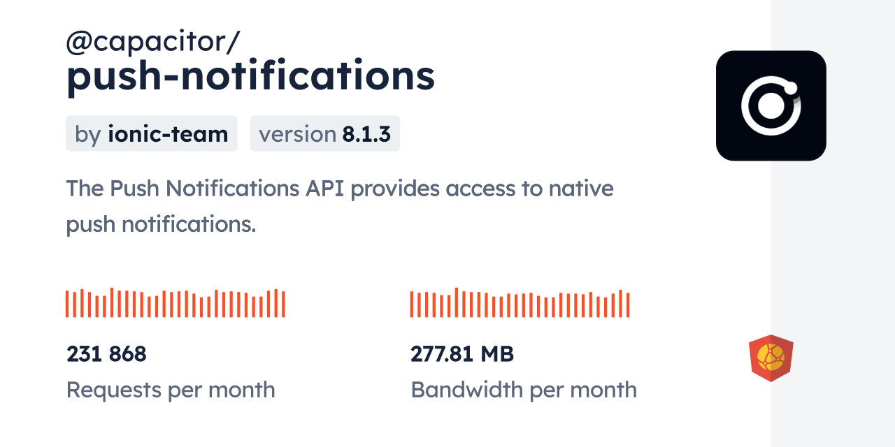 @capacitor/push-notifications CDN by jsDelivr - A CDN for npm and GitHub