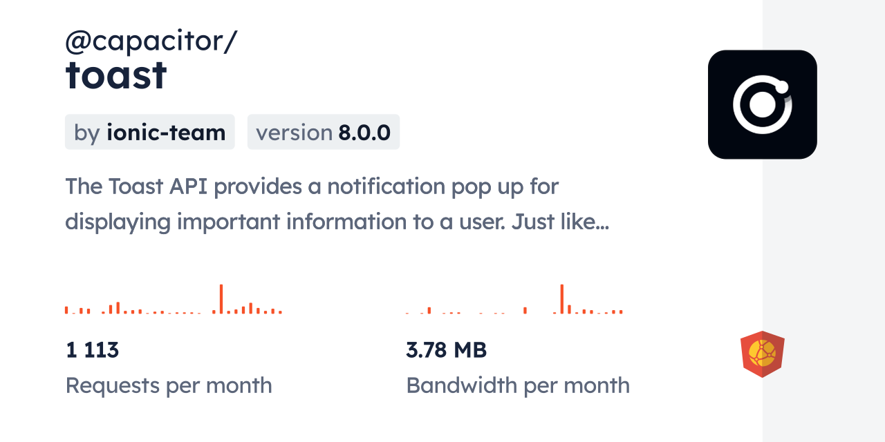 capacitor/toast CDN by jsDelivr A CDN for npm and GitHub