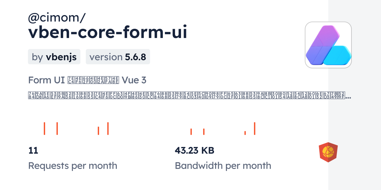 @cimom/vben-core-form-ui CDN by jsDelivr - A CDN for npm and GitHub