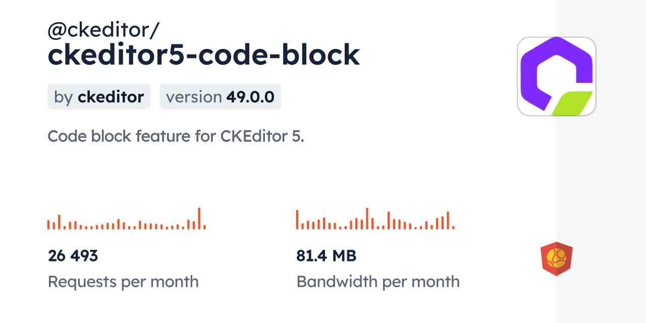 @ckeditor/ckeditor5-code-block CDN by jsDelivr - A CDN for npm and GitHub
