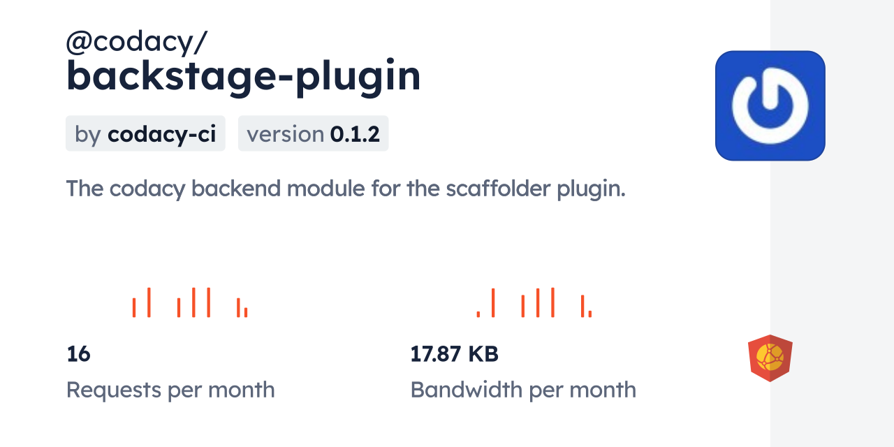 @codacy/backstage-plugin CDN by jsDelivr - A CDN for npm and GitHub