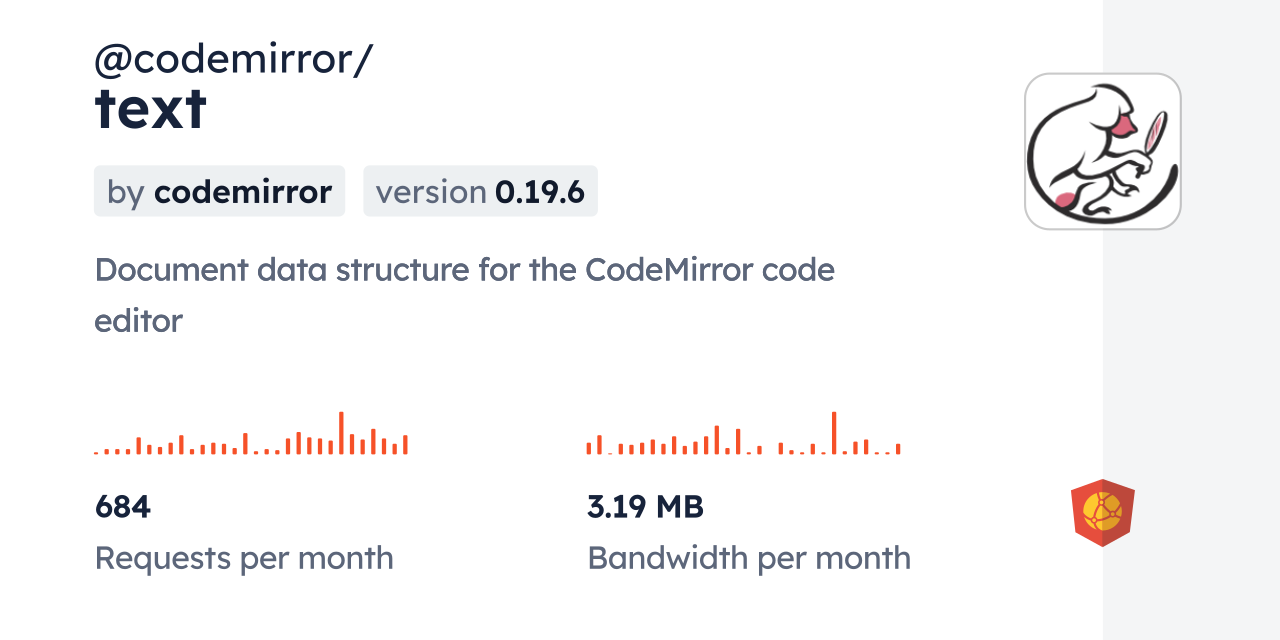 @codemirror/text CDN by jsDelivr - A CDN for npm and GitHub