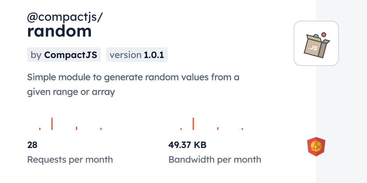 @compactjs/random CDN by jsDelivr - A CDN for npm and GitHub