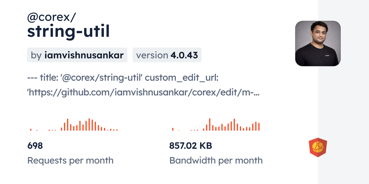 @corex/string-util CDN by jsDelivr - A CDN for npm and GitHub