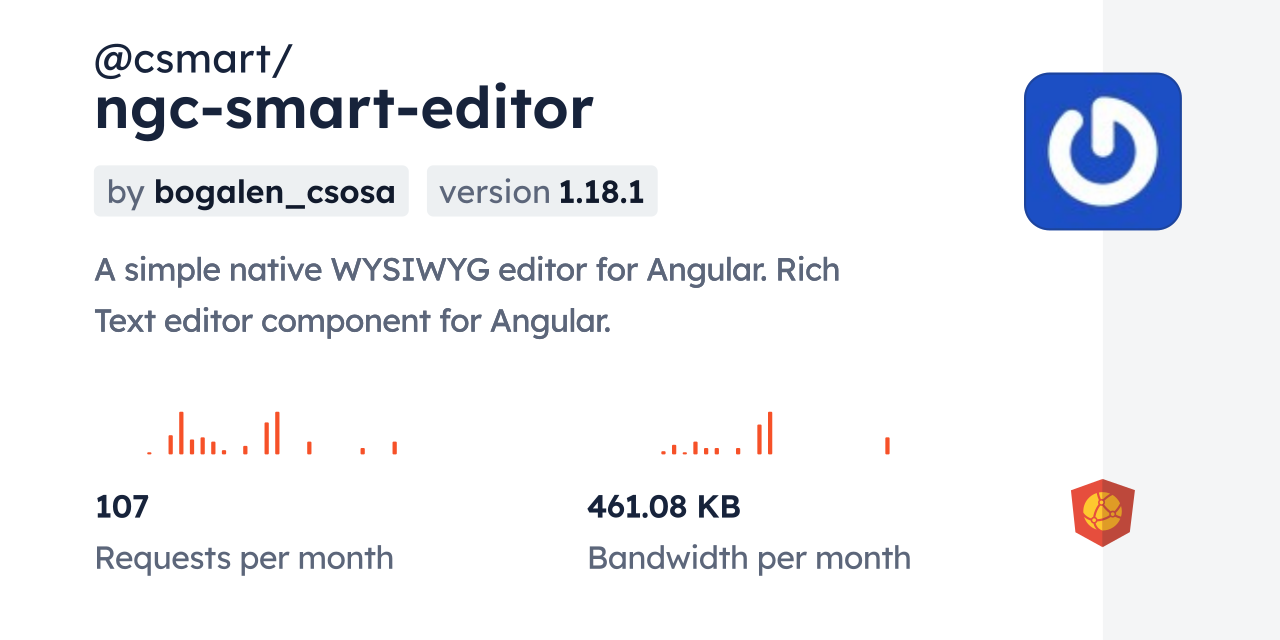 @csmart/ngc-smart-editor CDN by jsDelivr - A CDN for npm and GitHub