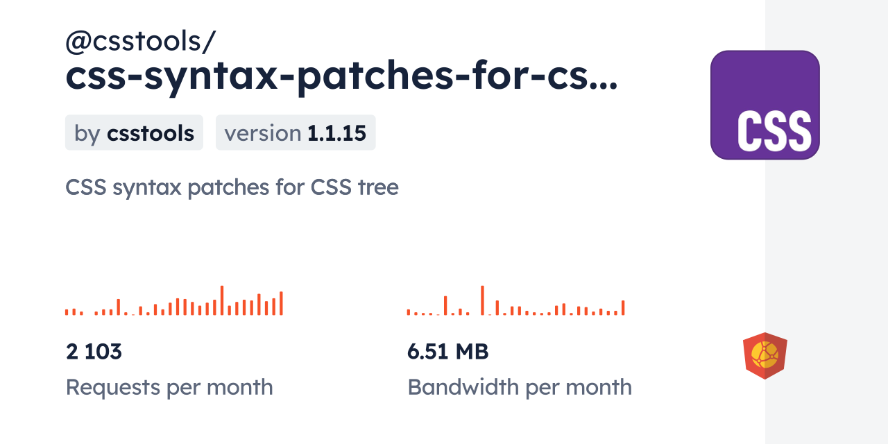 @csstools/css-syntax-patches-for-csstree CDN by jsDelivr - A CDN for ...