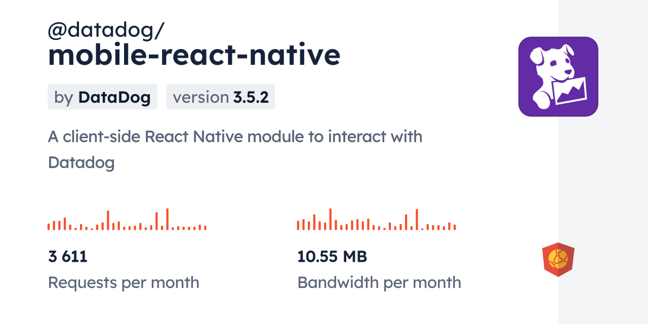  datadog mobile react native cdn by jsdelivr a cdn for npm and github