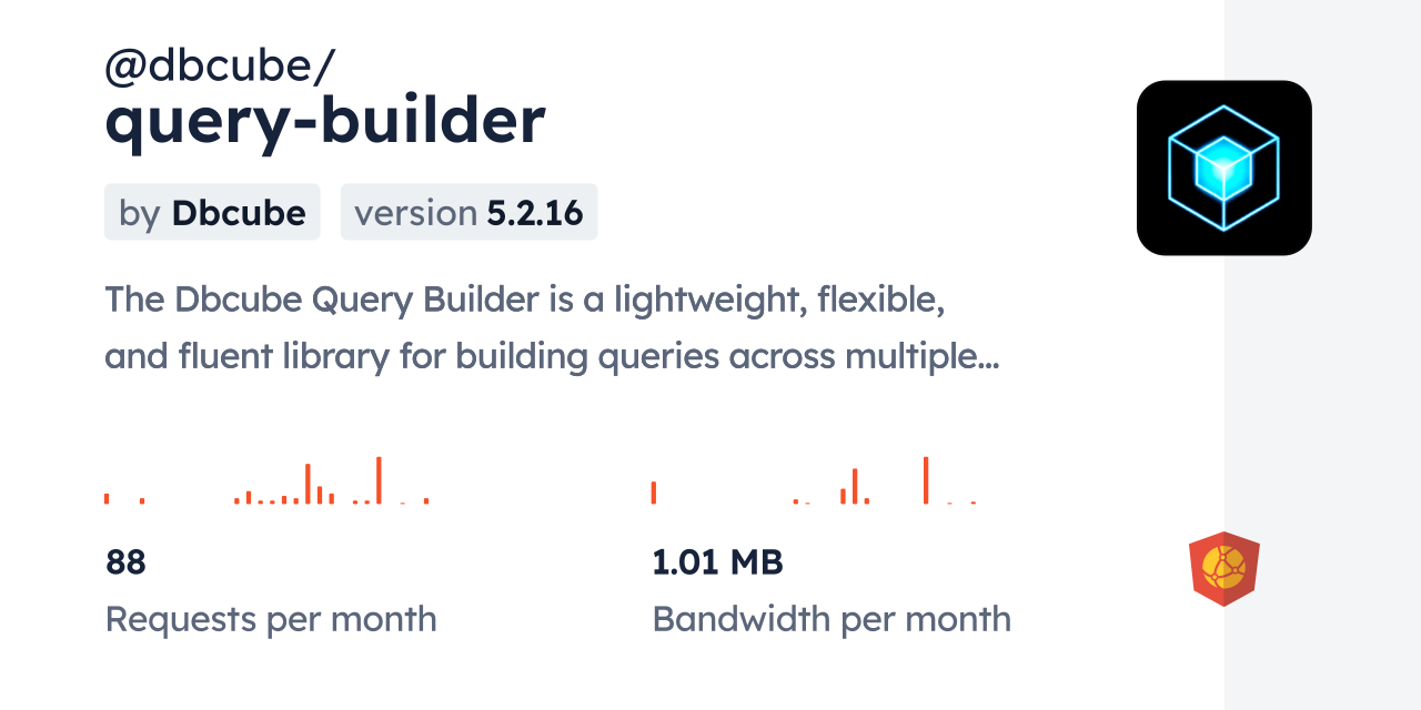 @dbcube/query-builder CDN by jsDelivr - A CDN for npm and GitHub