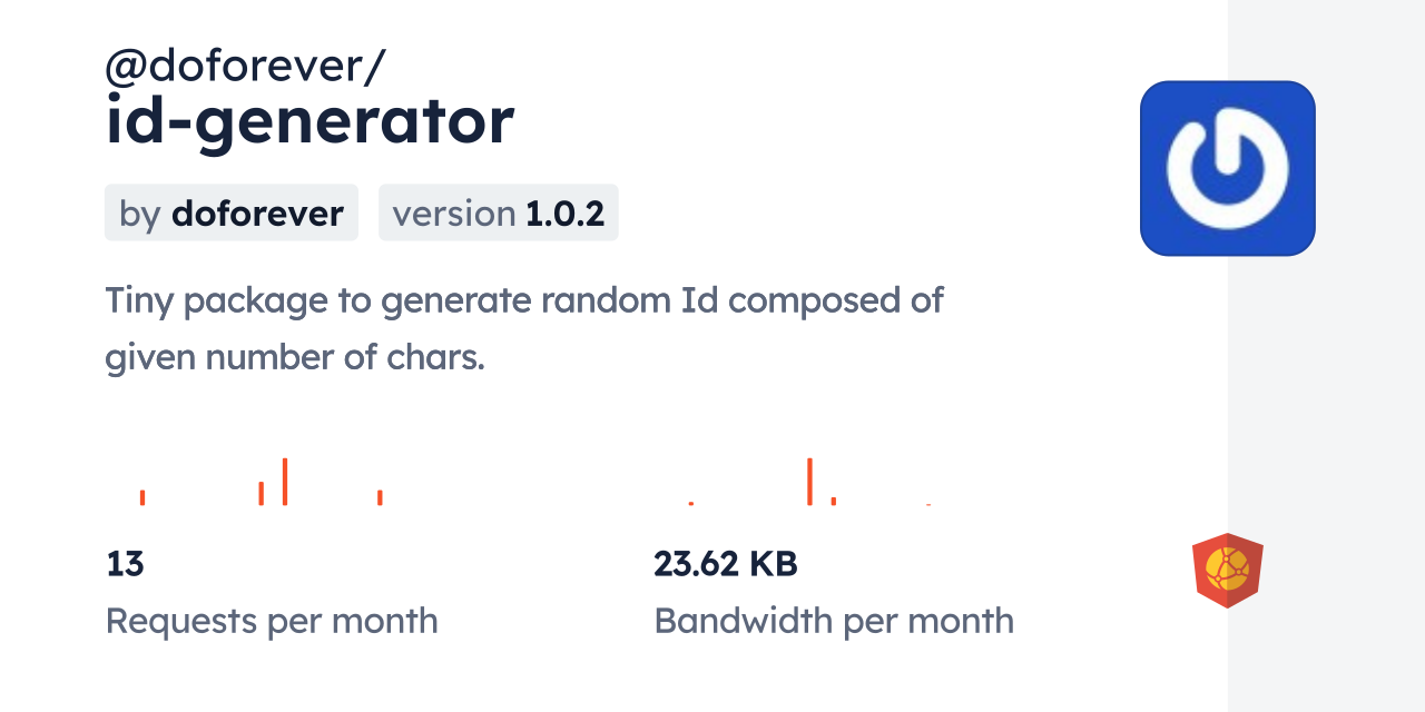 @doforever/id-generator CDN by jsDelivr - A CDN for npm and GitHub