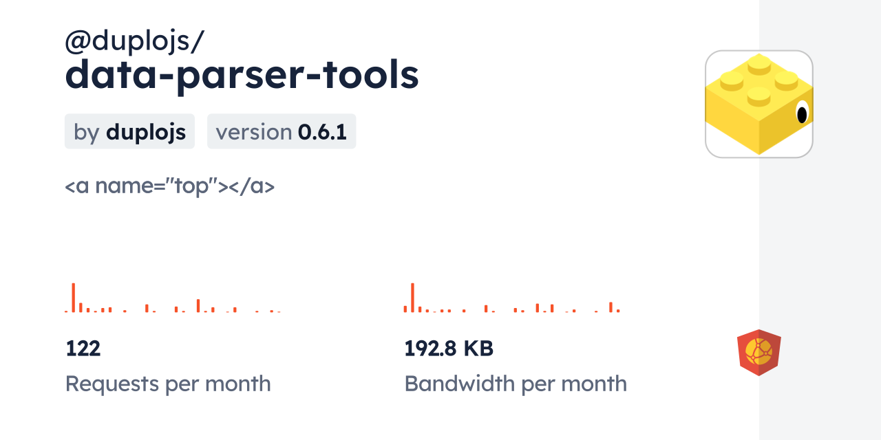 @duplojs/data-parser-tools CDN by jsDelivr - A CDN for npm and GitHub