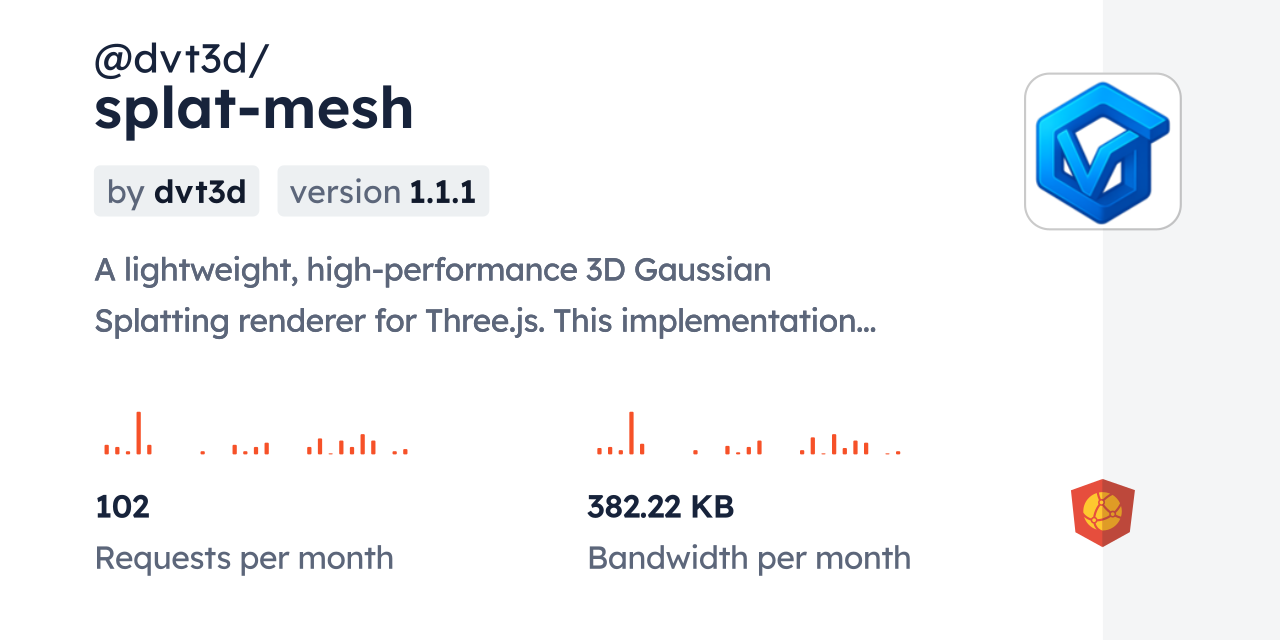 @dvt3d/splat-mesh CDN by jsDelivr - A CDN for npm and GitHub