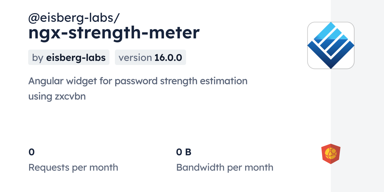 eisberglabs/ngxstrengthmeter CDN by jsDelivr A CDN for npm and GitHub