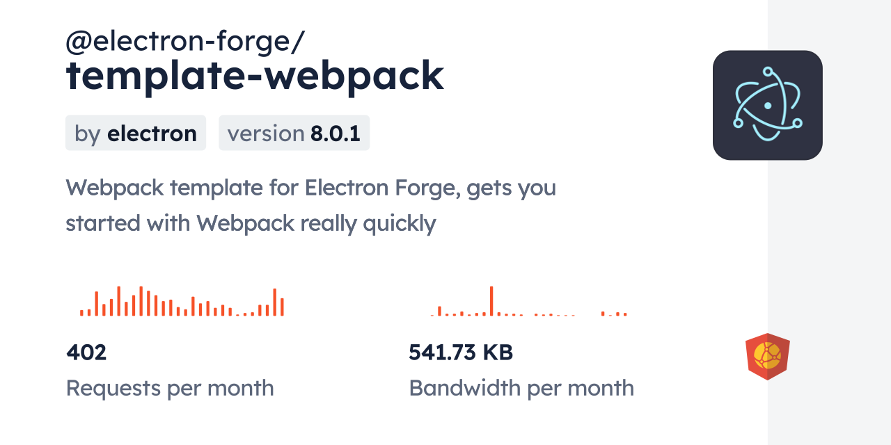 @electron-forge/template-webpack CDN by jsDelivr - A CDN for npm and GitHub