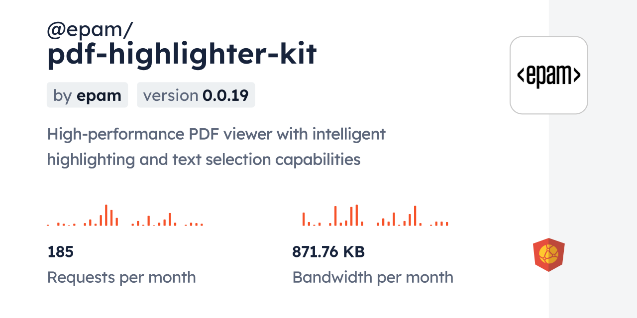 @epam/pdf-highlighter-kit CDN by jsDelivr - A CDN for npm and GitHub
