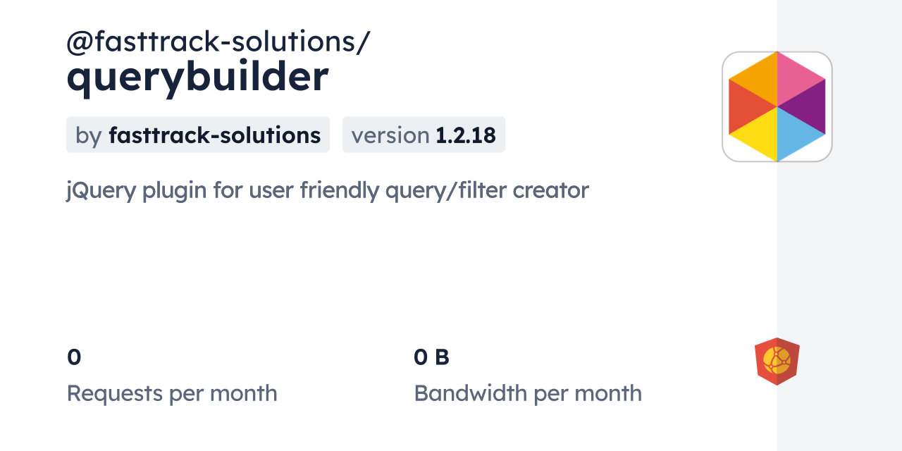@fasttrack-solutions/querybuilder CDN by jsDelivr - A CDN for npm and ...