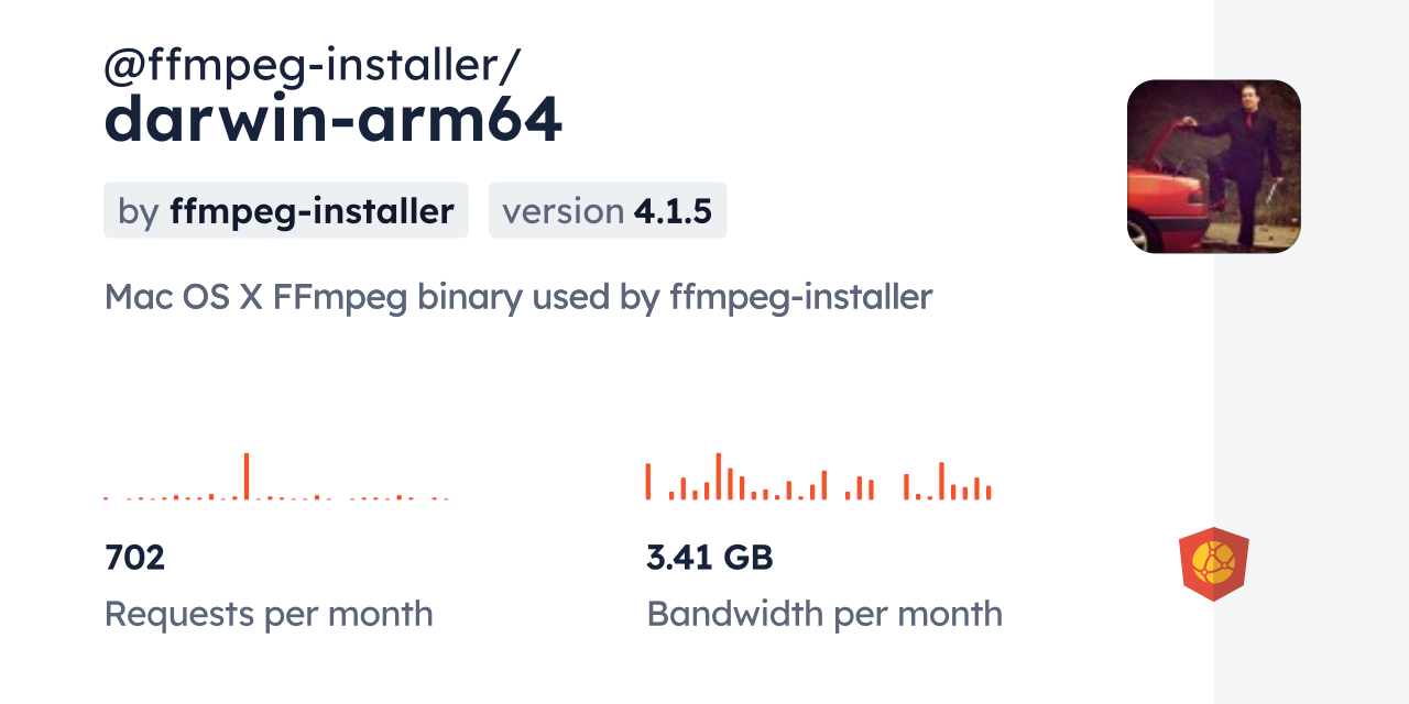 @ffmpeg-installer/darwin-arm64 CDN by jsDelivr - A CDN for npm and GitHub