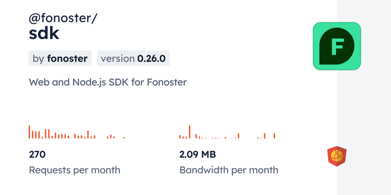 @fonoster/sdk CDN by jsDelivr - A CDN for npm and GitHub