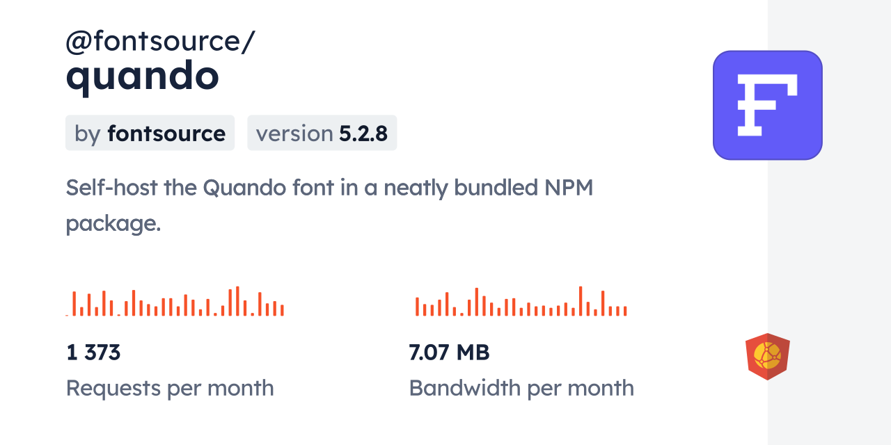  fontsource quando CDN By JsDelivr A CDN For Npm And GitHub