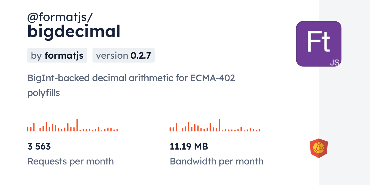 @formatjs/bigdecimal CDN by jsDelivr - A CDN for npm and GitHub