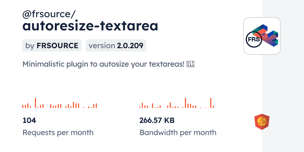 @frsource/autoresize-textarea CDN by jsDelivr - A CDN for npm and GitHub