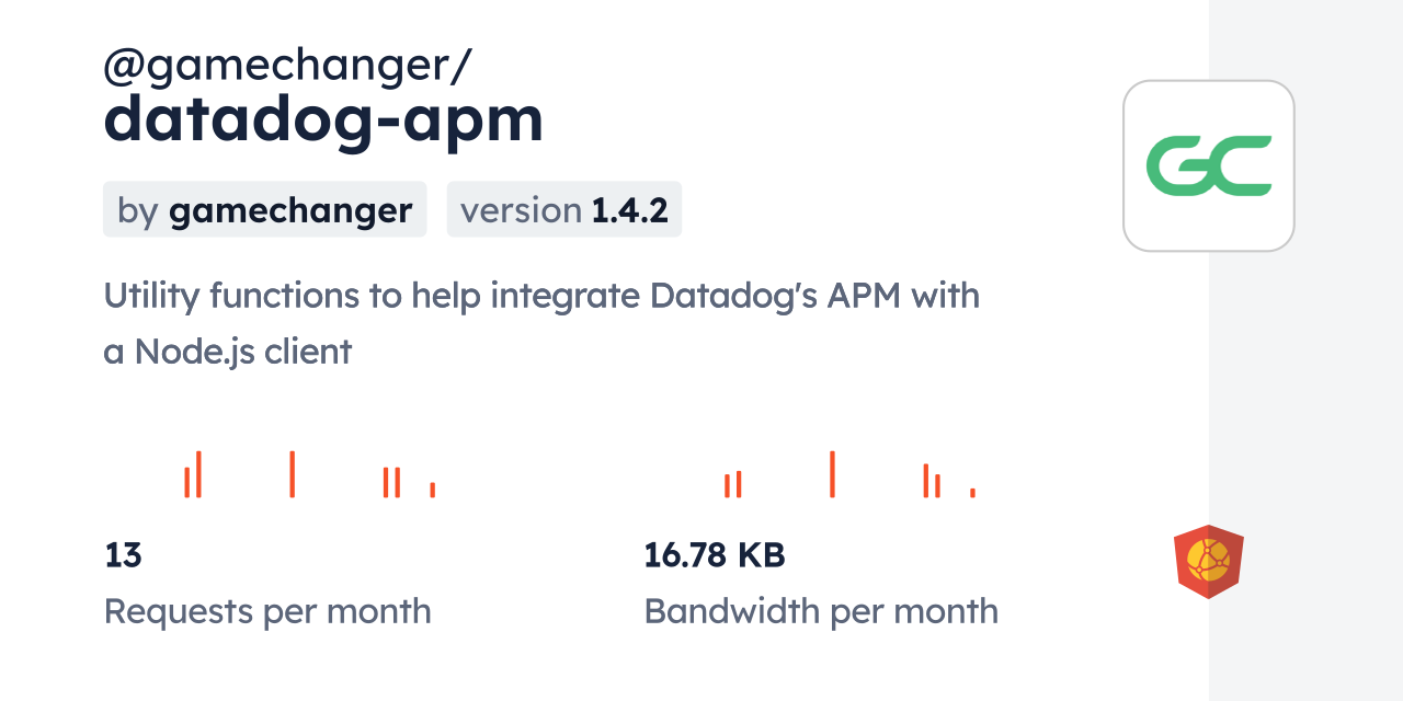 @gamechanger/datadog-apm CDN by jsDelivr - A CDN for npm and GitHub