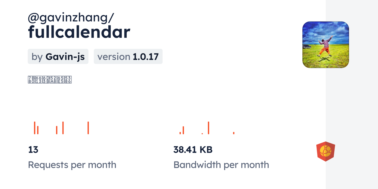 @gavinzhang/fullcalendar CDN by jsDelivr - A CDN for npm and GitHub