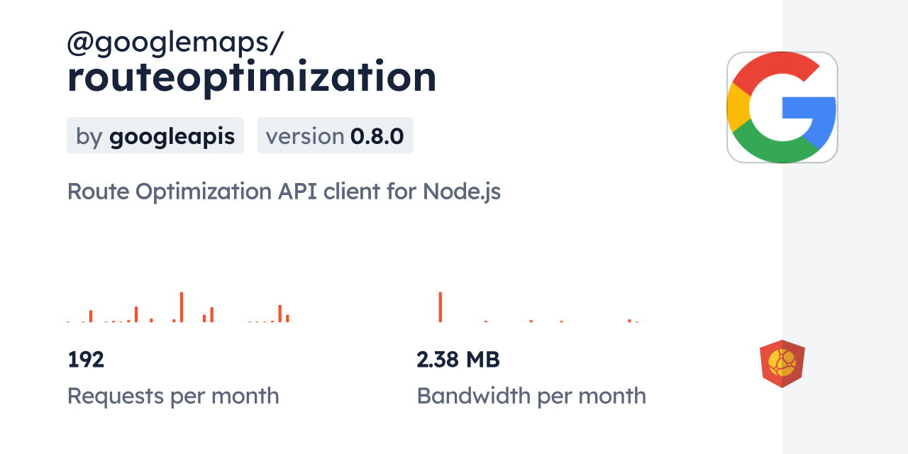 @googlemaps/routeoptimization CDN by jsDelivr - A CDN for npm and GitHub