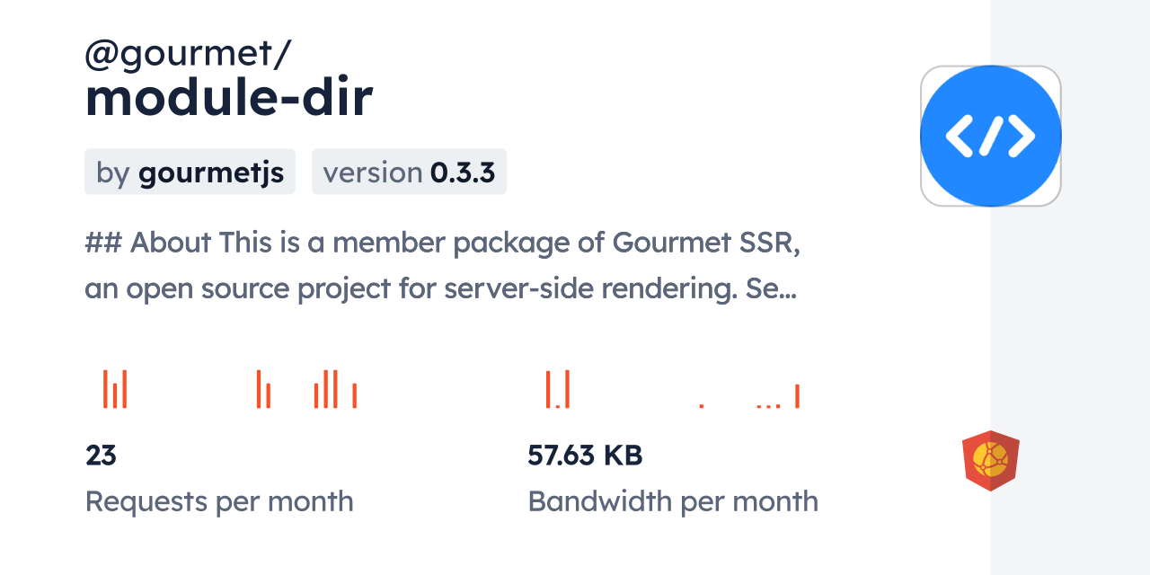 @gourmet/module-dir CDN by jsDelivr - A CDN for npm and GitHub