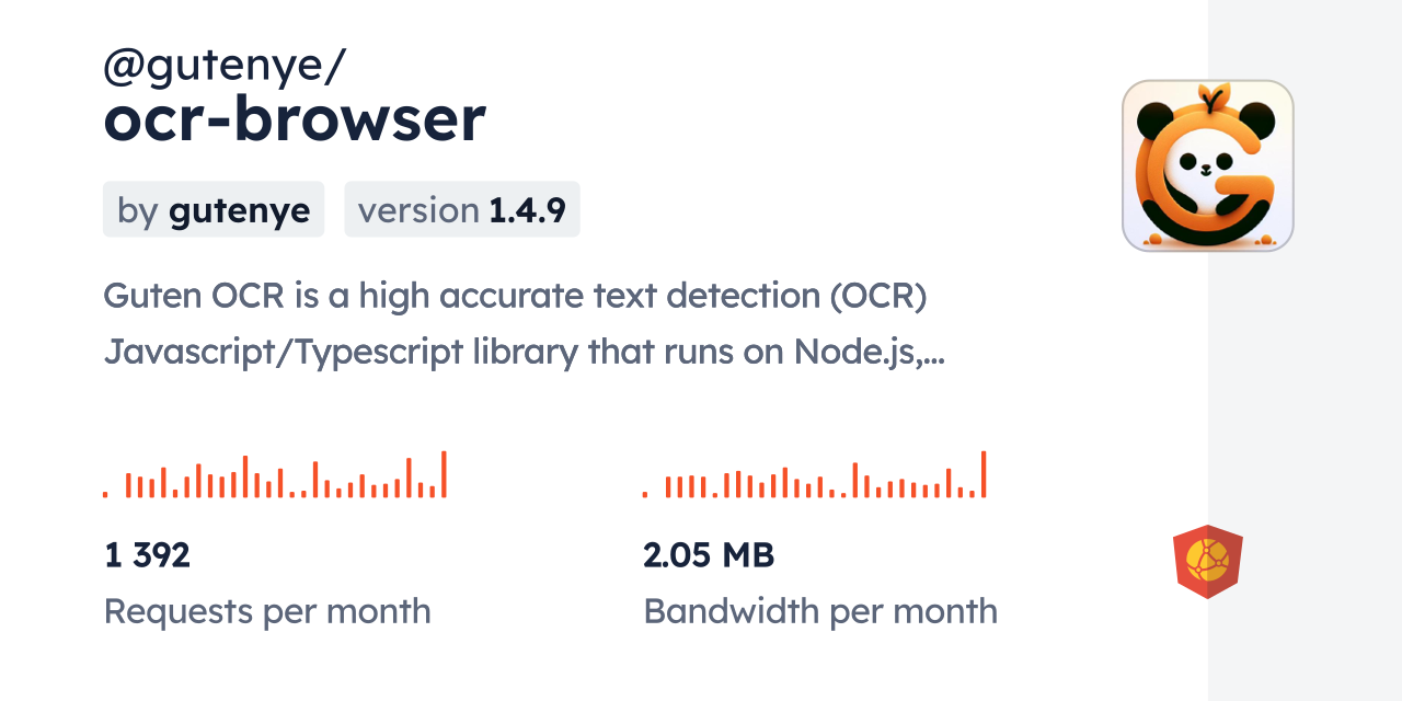 @gutenye/ocr-browser CDN by jsDelivr - A CDN for npm and GitHub