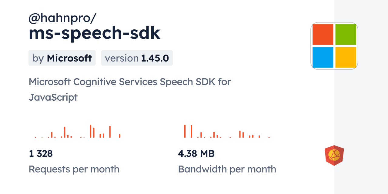 @hahnpro/ms-speech-sdk CDN by jsDelivr - A CDN for npm and GitHub