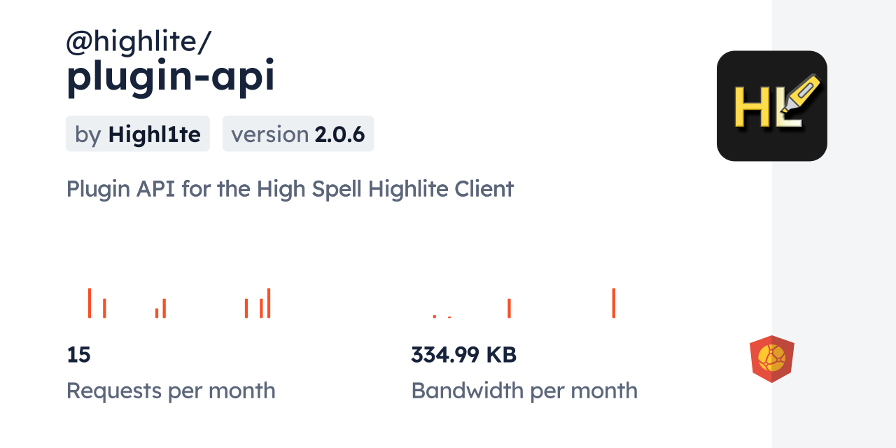 @highlite/plugin-api CDN by jsDelivr - A CDN for npm and GitHub