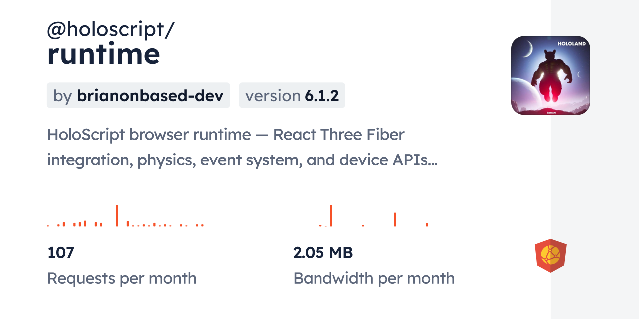 @holoscript/runtime CDN by jsDelivr - A CDN for npm and GitHub
