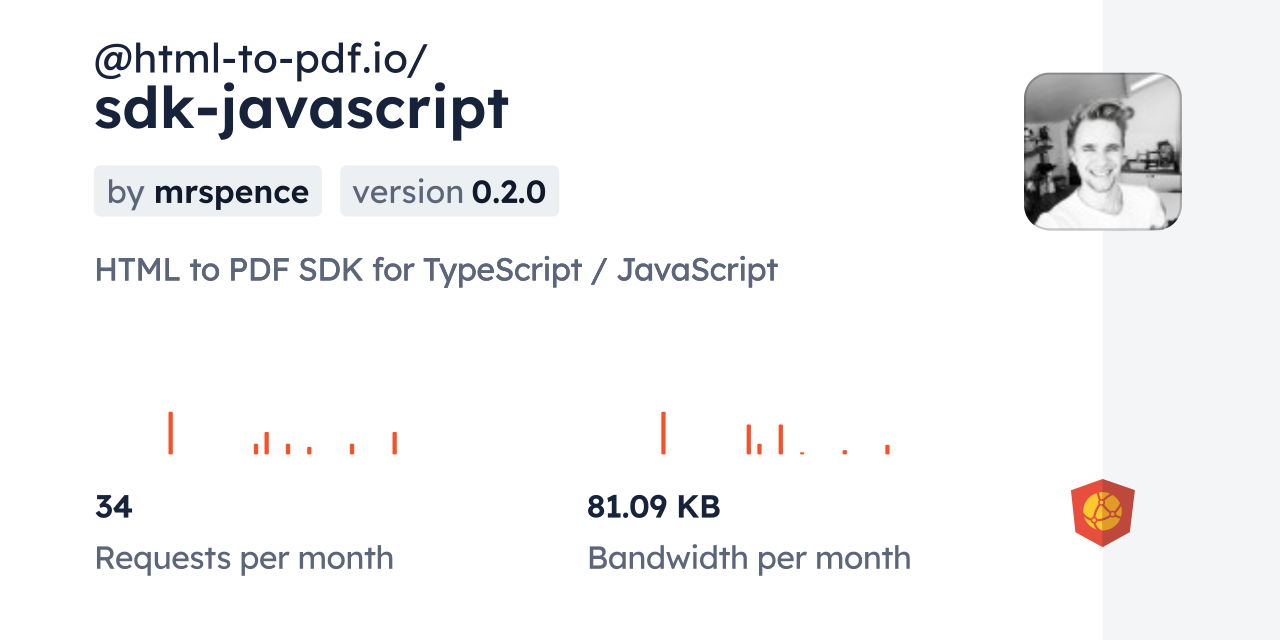 @html-to-pdf.io/sdk-javascript CDN by jsDelivr - A CDN for npm and GitHub