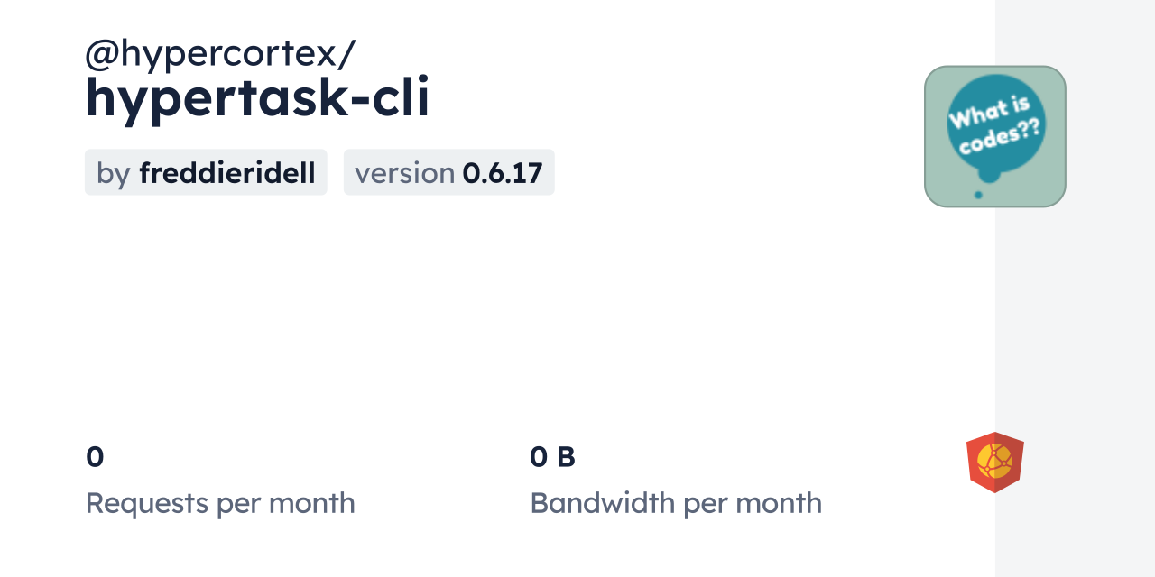 @hypercortex/hypertask-cli CDN by jsDelivr - A CDN for npm and GitHub