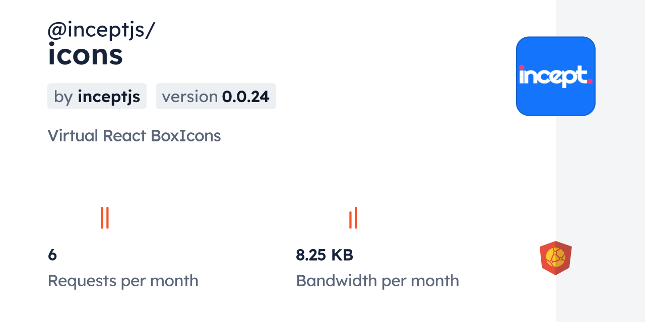@inceptjs/icons CDN by jsDelivr - A CDN for npm and GitHub