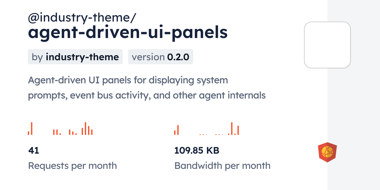 @industry-theme/agent-driven-ui-panels CDN by jsDelivr - A CDN for npm ...