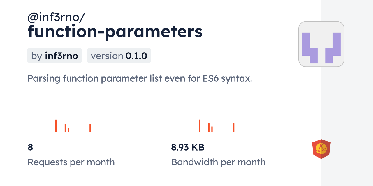 @inf3rno/function-parameters CDN by jsDelivr - A CDN for npm and GitHub