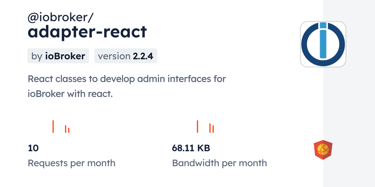 iobroker/adapterreact CDN by jsDelivr A CDN for npm and GitHub