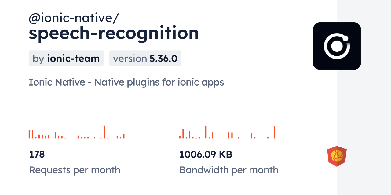 @ionic-native/speech-recognition CDN by jsDelivr - A CDN for npm and GitHub
